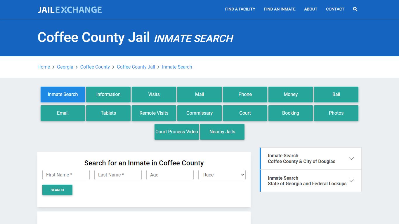 Coffee County Jail, GA Inmate Search: Roster & Mugshots - Jail Exchange