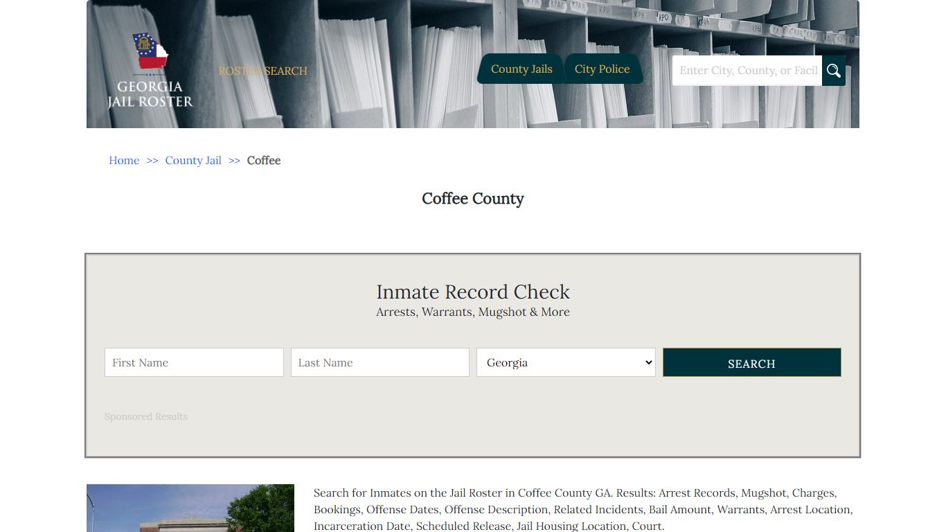 Coffee County - Georgia Jail Inmate Search