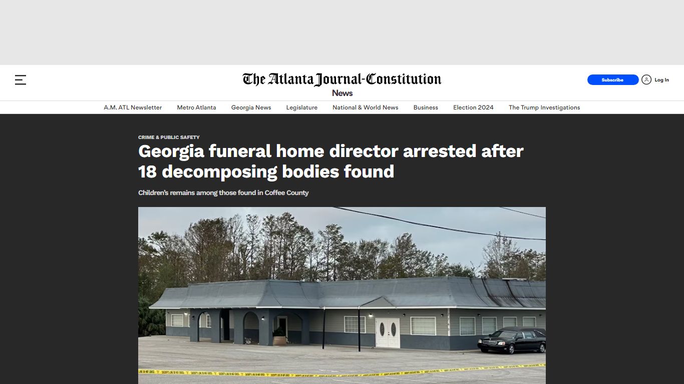 Georgia funeral home director arrested after 18 decomposing bodies found